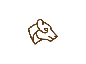 Brown Head Bear Logo