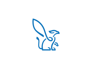Elegante logotipo de Griffin azul