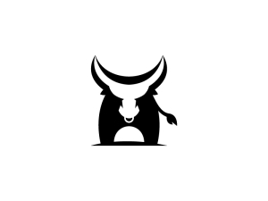 Logo masculin du taureau noir