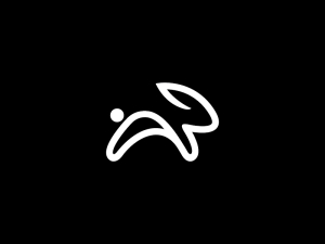 Weißes Kaninchen-Häschen-Logo