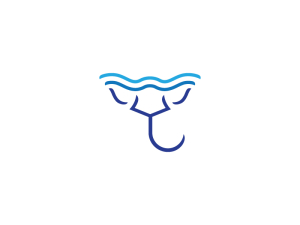 Logo de raie manta Logo de raie pastenague cool