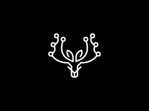 Logotipo de alce blanco grande