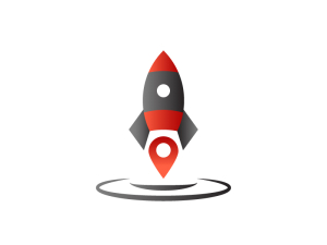 Rocket Pin Map Logo