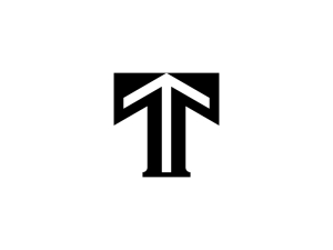 Logo de flèche lettre T