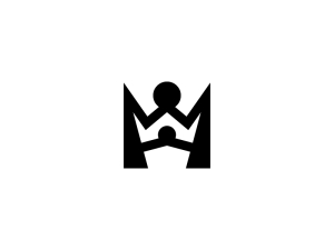 Logotipo único de la corona de la letra A
