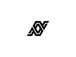 Logotipo del monograma de la letra N o Nn