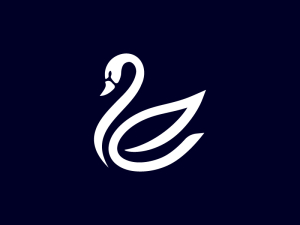 Logotipo De Cisne Letra E