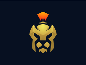 Lion Spartan Helmet Logo