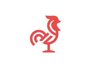Logo futuriste de poulet