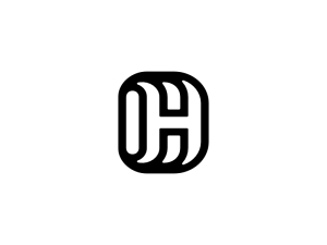 Logo initial de typographie de monogramme de lettre Hc Ch