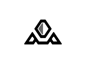 Letter A Crystal Diamond Identity Logo