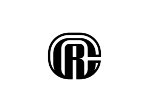 Lettre Cr Initiale Rc Identité Typographie Logo