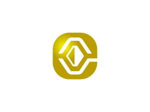Lettre E Diamant Or Logo Élégant Emblématique
