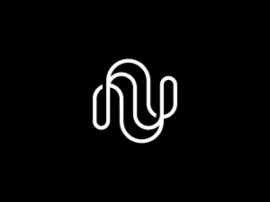 Logotipo elegante de la letra N
