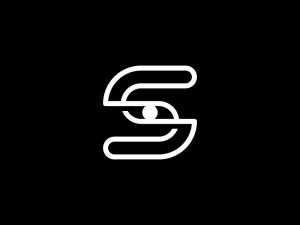 Logo minimal de l'oeil S