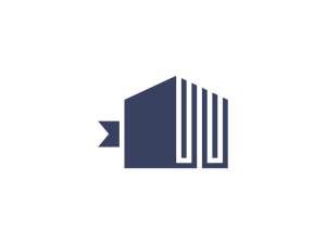 Logo de livre immobilier moderne