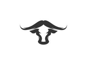 Logo de moustache de taureau