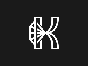 Logotipo elegante del diamante K