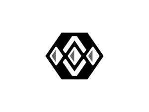 Logo d'identité emblématique en cristal triple diamant