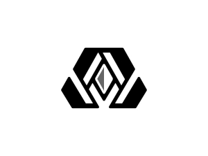 Logotipo inicial de un diamante