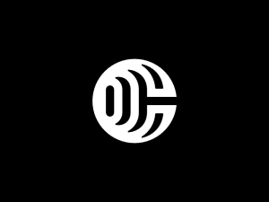 شعار طباعة الهوية لحرف Co الأولي