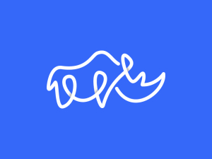 Logotipo De Rinoceronte Lineal