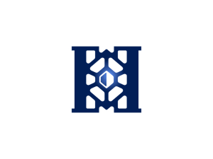 Logotipo del monograma del diamante de la letra H