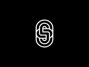 Logo initial du monogramme d'identité de la lettre So Os