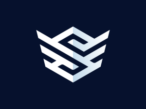 Buchstabe S Flügel-Logo