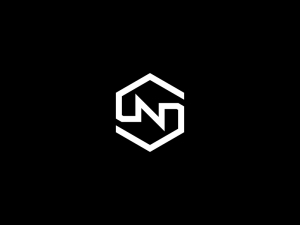 Monograma hexagonal de letra Sn o Ns
