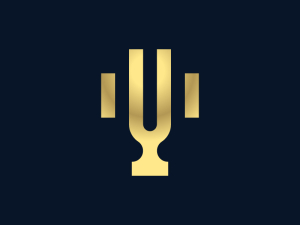 Trophäenbuchstabe U-Logo