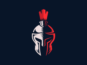 Logotipo del casco espartano