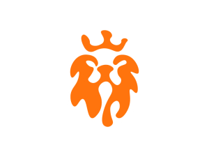 Logotipo abstracto líquido de león