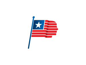 Logotipo De La Bandera Del Pueblo Americano