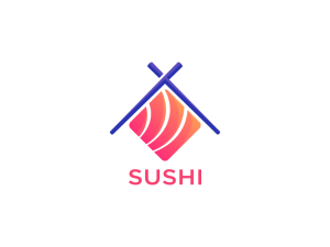 Letter A Sushi Logo
