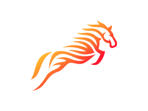 Logotipo del caballo de fuego