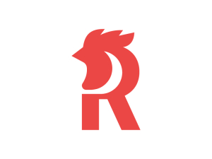 شعار حرف R الديك