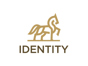 Logotipo futurista del caballo