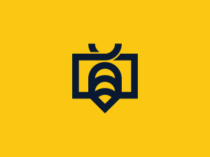 Abstraktes Bienen-Chat-Logo