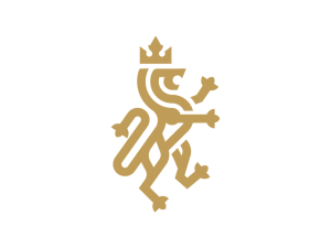 Lion Heraldic Modern Logo