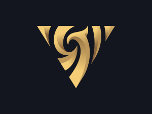 Logotipo Del Triángulo Dorado De Phoenix
