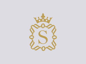 Buchstabe S Königliches Logo