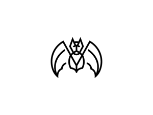 Logotipo de murciélago negro