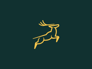 Logotipo de ciervo saltando
