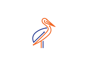 Logotipo de pelícano moderno