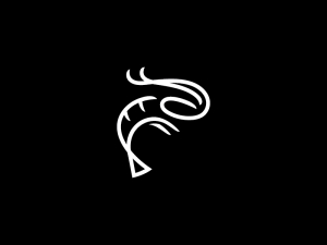 Logo de crevettes blanches