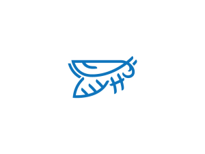 Logotipo De Abeja Fresca Azul