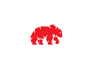 Logotipo del gran oso rojo