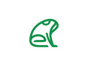 Logotipo de la rana verde grande