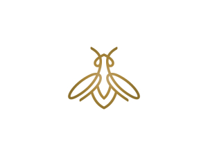 Logotipo de la abeja reina dorada
